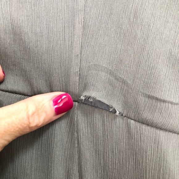 J. Crew Grey Silk Zip Up Dress Size 0 - Picture 6 of 8